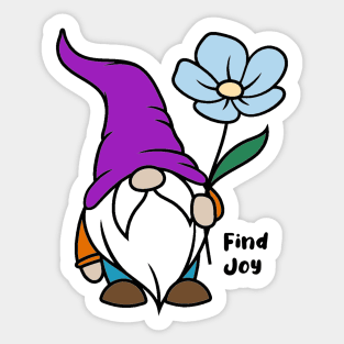 Find Joy Gnome Sticker